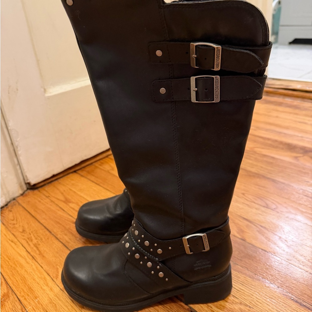 Harley-Davidson Black Textured Footwear - Picture 10 of 16